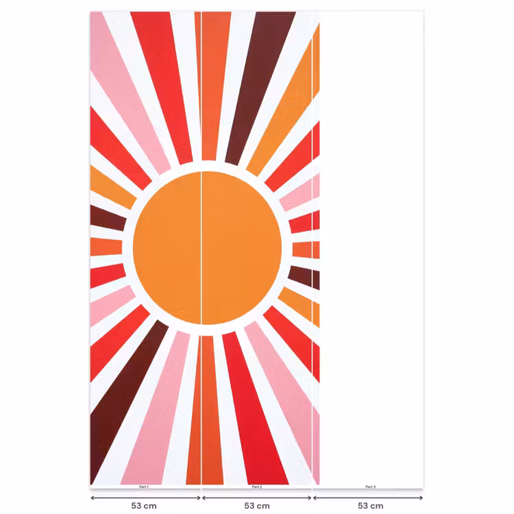 Behang - Zon - Stralen - Abstract - Kleurrijk — 6