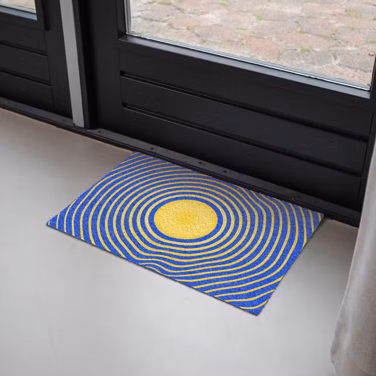 Deurmat - Abstract patroon - Blauw — 2