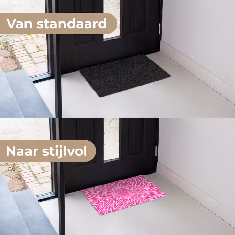 Deurmat - Patroon - Optisch - Roze — 3
