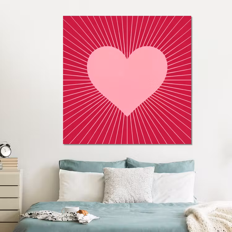 Forex - Hart - Stralen - Liefde - Abstract - Roze — 2