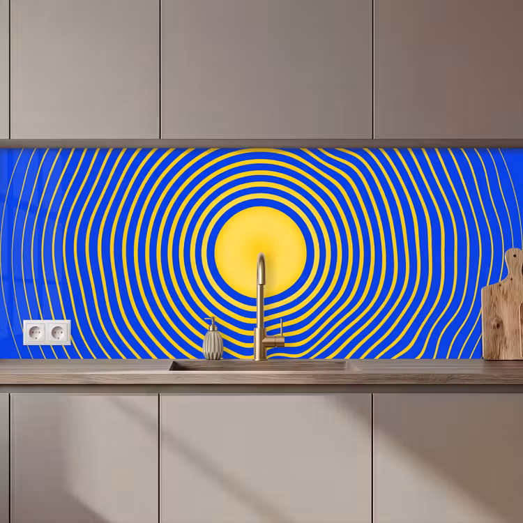 Keuken achterwand - Abstract patroon - Blauw — 1
