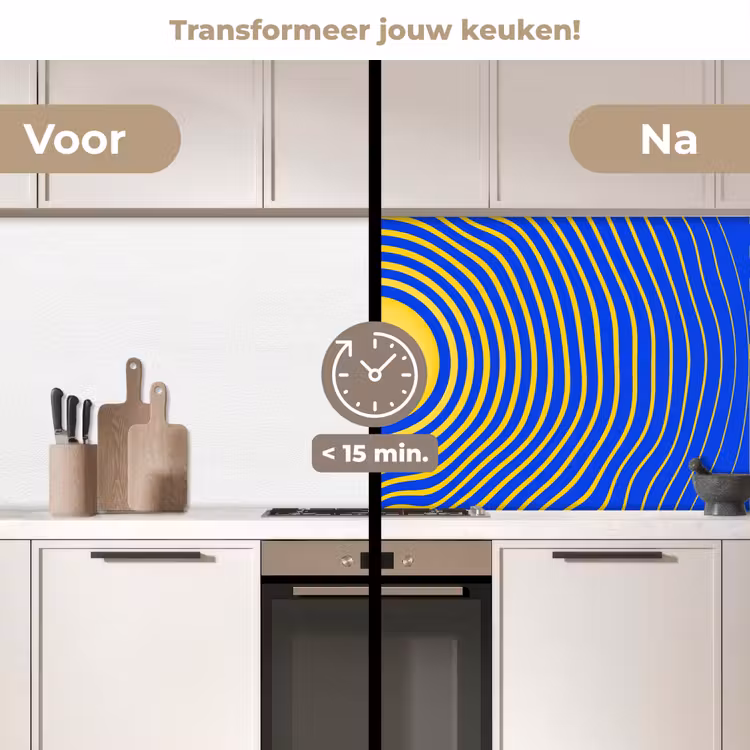 Keuken achterwand - Abstract patroon - Blauw — 2