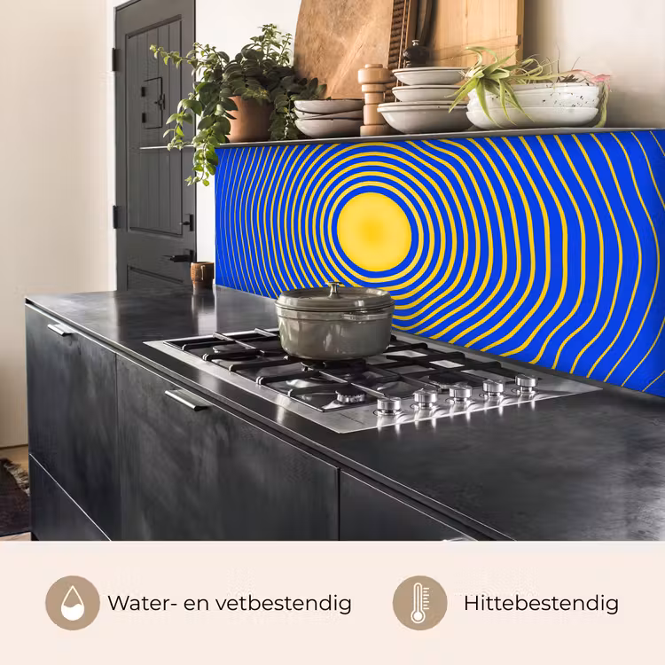 Keuken achterwand - Abstract patroon - Blauw — 3
