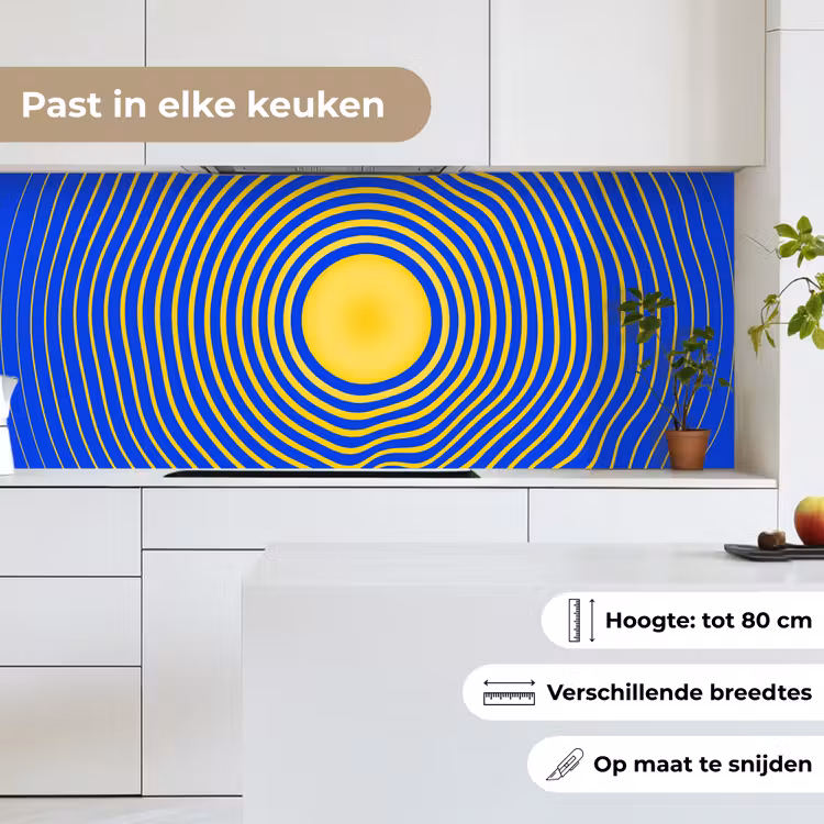 Keuken achterwand - Abstract patroon - Blauw — 4