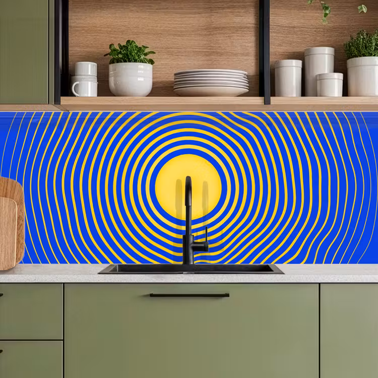 Keuken achterwand - Abstract patroon - Blauw — 5