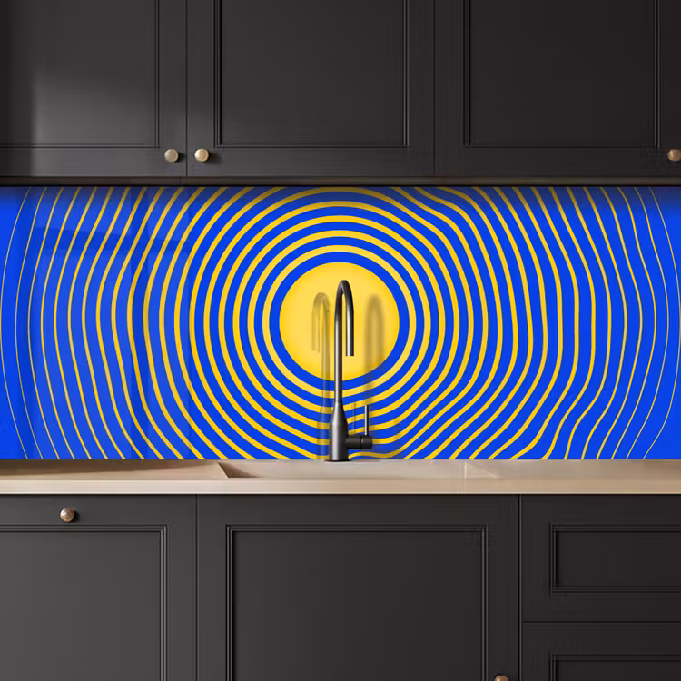Keuken achterwand - Abstract patroon - Blauw — 6