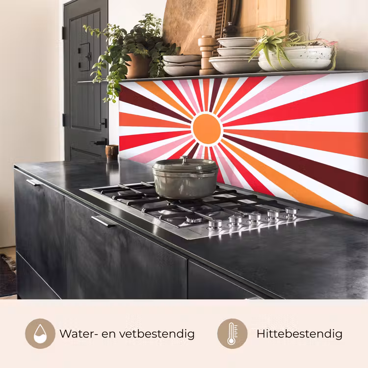 Keuken achterwand - Zon - Stralen - Abstract - Kleurrijk — 3