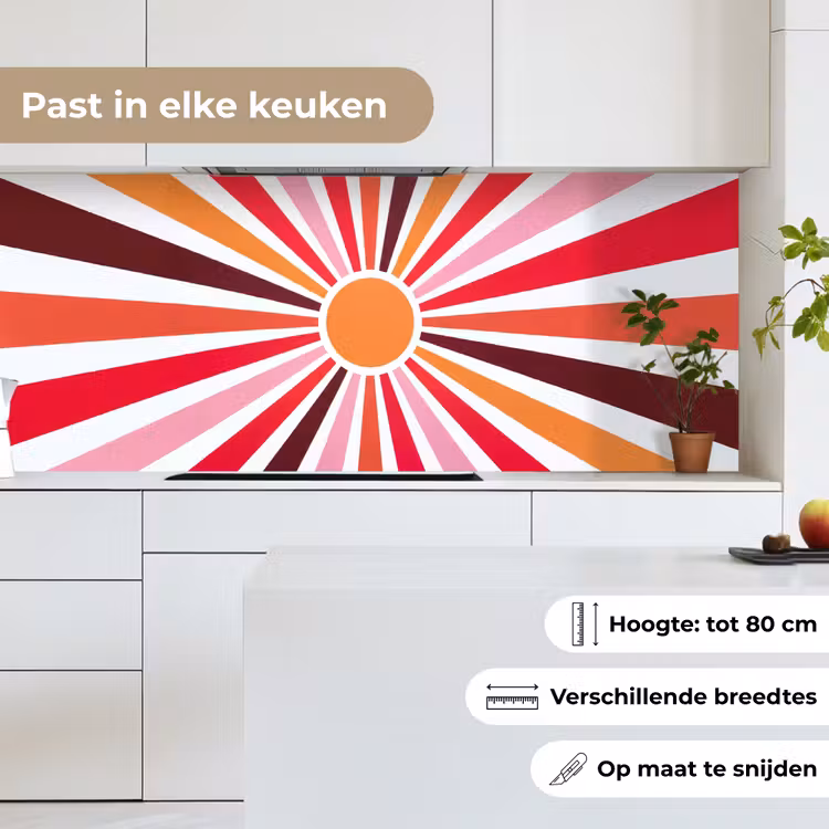 Keuken achterwand - Zon - Stralen - Abstract - Kleurrijk — 4