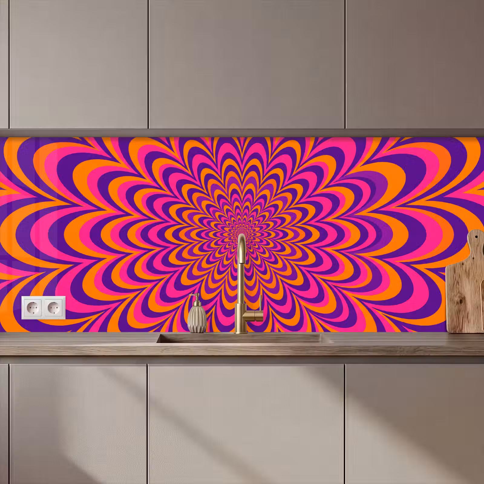 Keuken achterwand - Patroon - Optisch - Kleurrijk — 1