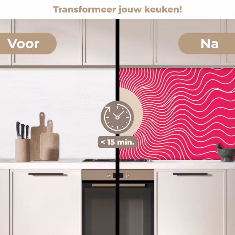 Keuken achterwand - Abstract - Patroon - Roze — 2