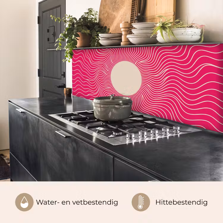 Keuken achterwand - Abstract - Patroon - Roze — 3