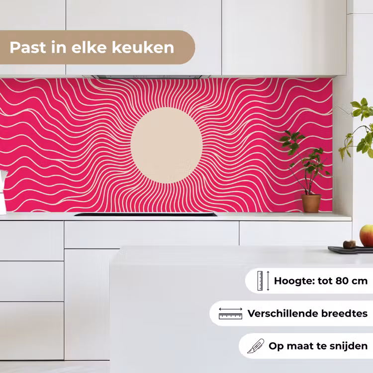 Keuken achterwand - Abstract - Patroon - Roze — 4