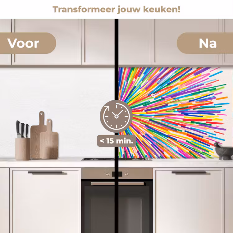 Keuken achterwand - Lijnen - Kleurrijk - Abstract — 2