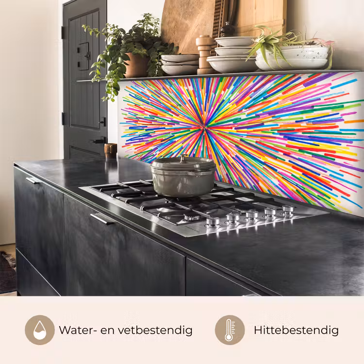Keuken achterwand - Lijnen - Kleurrijk - Abstract — 3