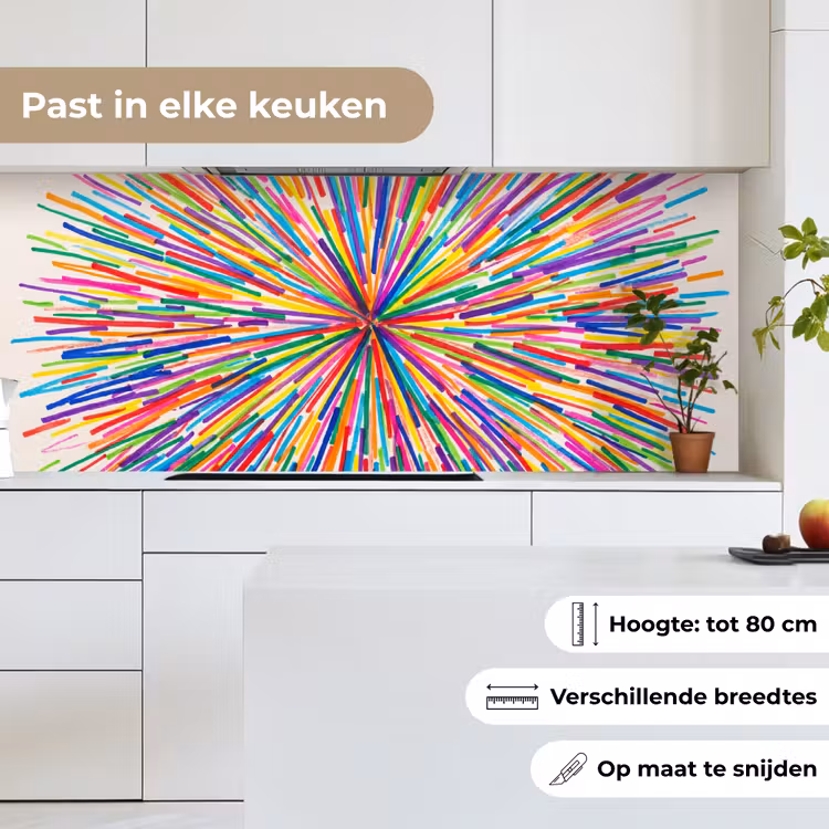Keuken achterwand - Lijnen - Kleurrijk - Abstract — 4