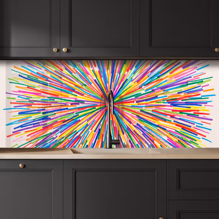 Keuken achterwand - Lijnen - Kleurrijk - Abstract — 6