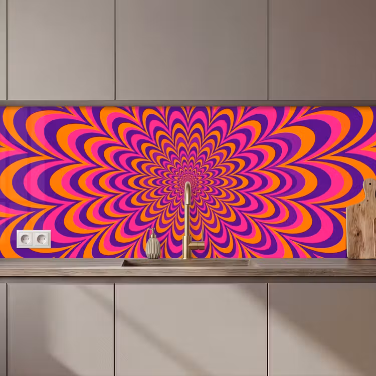 Keuken achterwand - Patroon - Optisch - Kleurrijk — 1