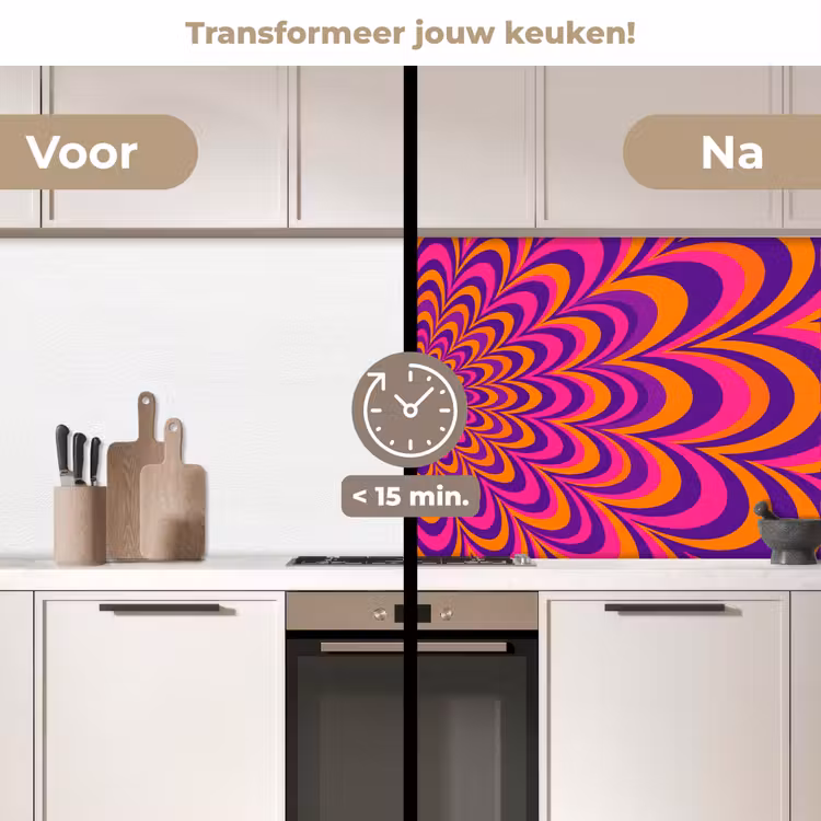 Keuken achterwand - Patroon - Optisch - Kleurrijk — 2