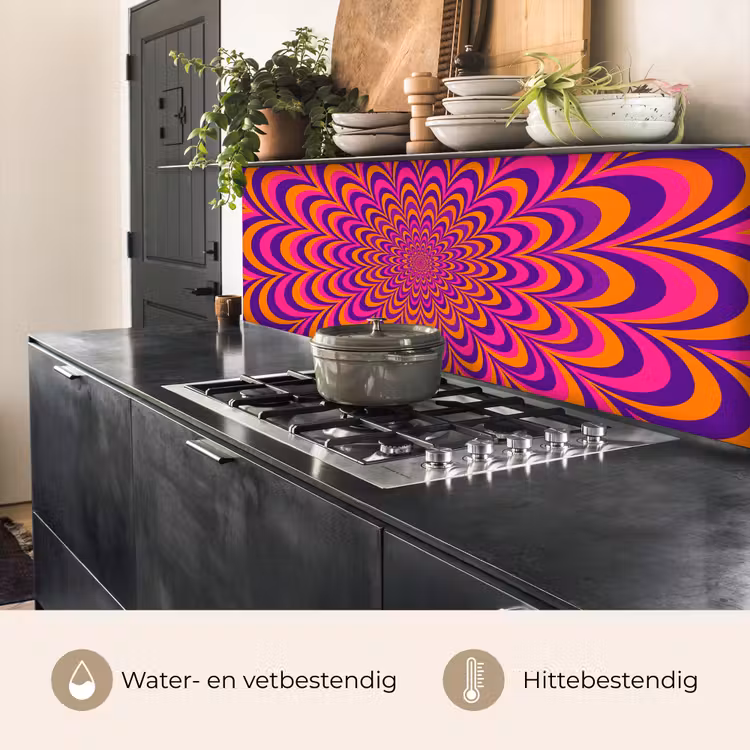 Keuken achterwand - Patroon - Optisch - Kleurrijk — 3