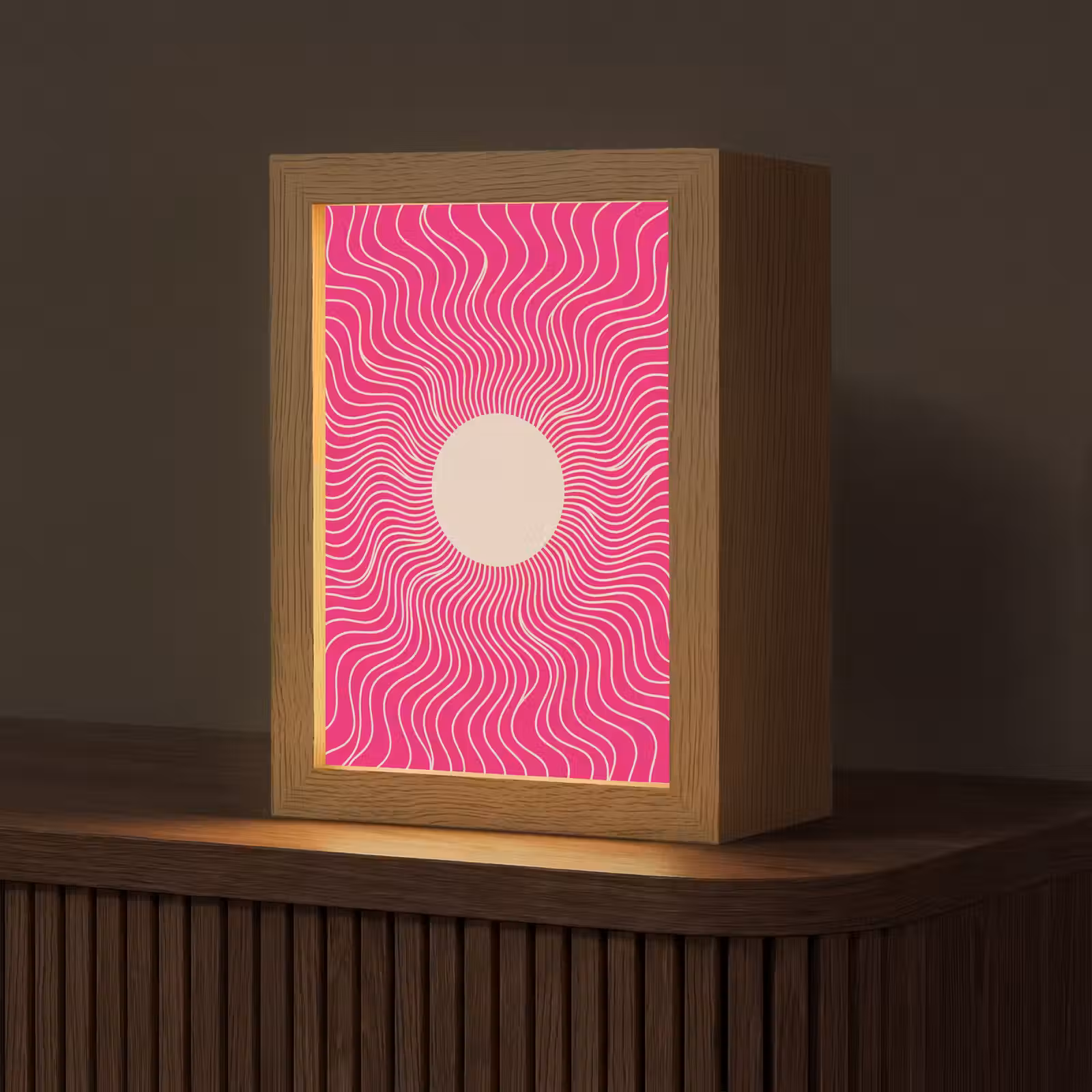 Gepersonaliseerde Lightbox - Abstract - Patroon - Roze — 1