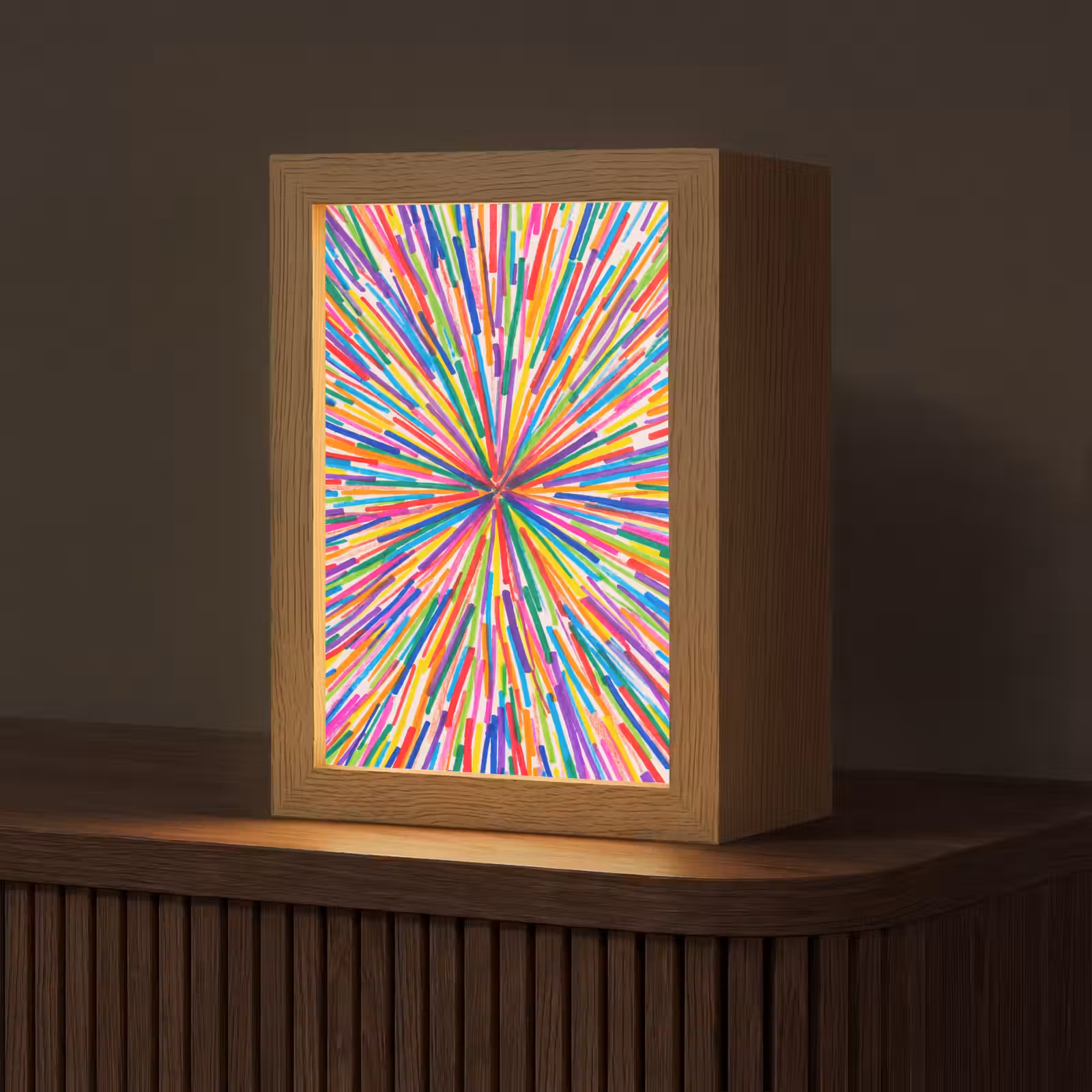 Gepersonaliseerde Lightbox - Lijnen - Kleurrijk - Abstract — 1