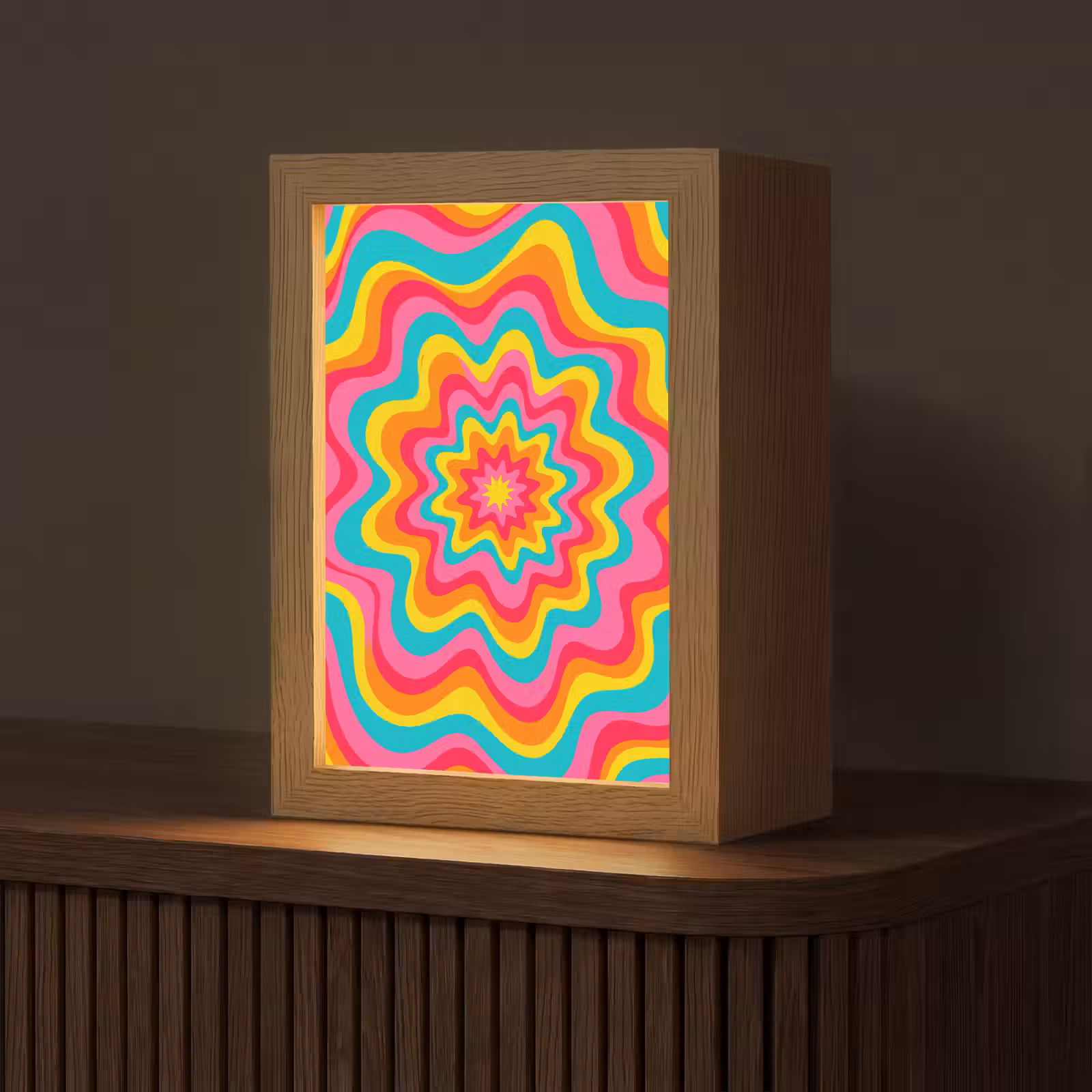 Gepersonaliseerde Lightbox - Patroon - Golvend - Kleurrijk — 1