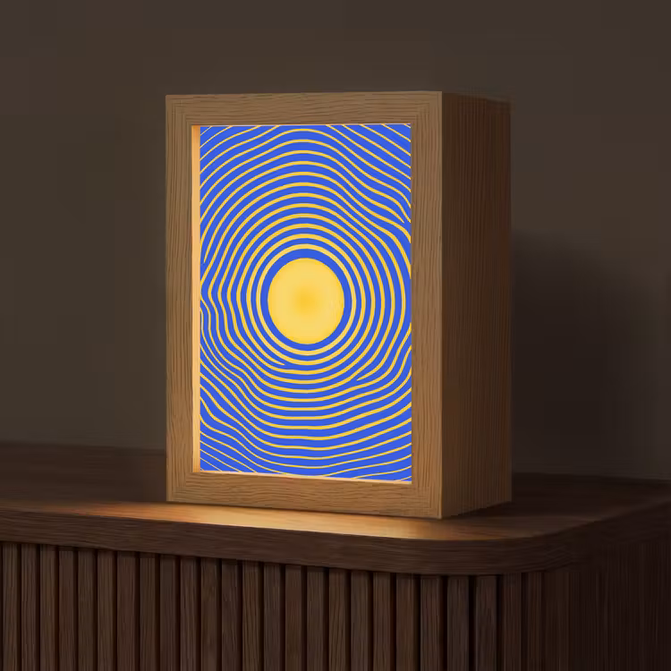 Gepersonaliseerde Lightbox - Abstract patroon - Blauw — 1