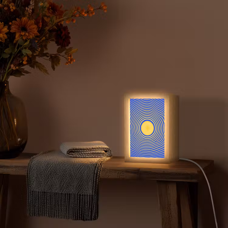 Gepersonaliseerde Lightbox - Abstract patroon - Blauw — 3