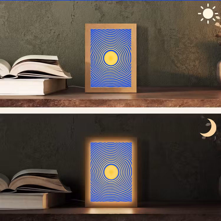 Gepersonaliseerde Lightbox - Abstract patroon - Blauw — 5