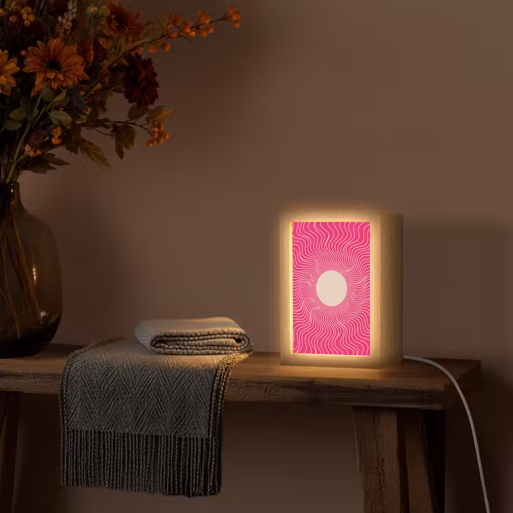 Gepersonaliseerde Lightbox - Abstract - Patroon - Roze — 3
