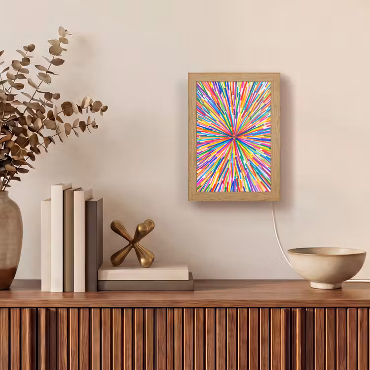 Gepersonaliseerde Lightbox - Lijnen - Kleurrijk - Abstract — 4