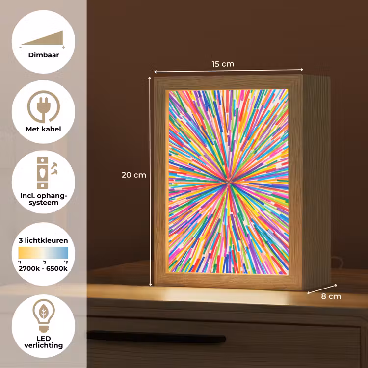 Gepersonaliseerde Lightbox - Lijnen - Kleurrijk - Abstract — 7