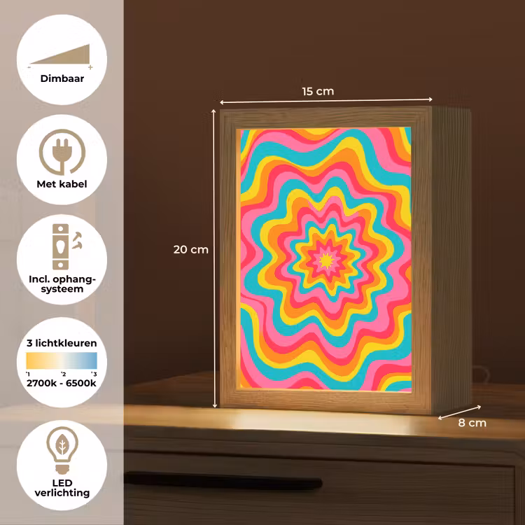 Gepersonaliseerde Lightbox - Patroon - Golvend - Kleurrijk — 7