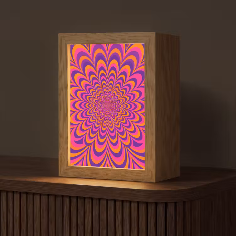 Gepersonaliseerde Lightbox - Patroon - Optisch - Kleurrijk — 1