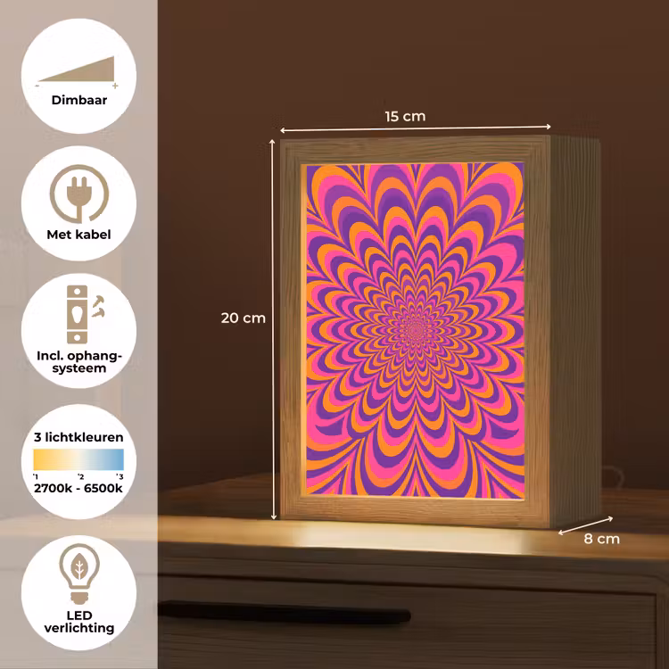 Gepersonaliseerde Lightbox - Patroon - Optisch - Kleurrijk — 7