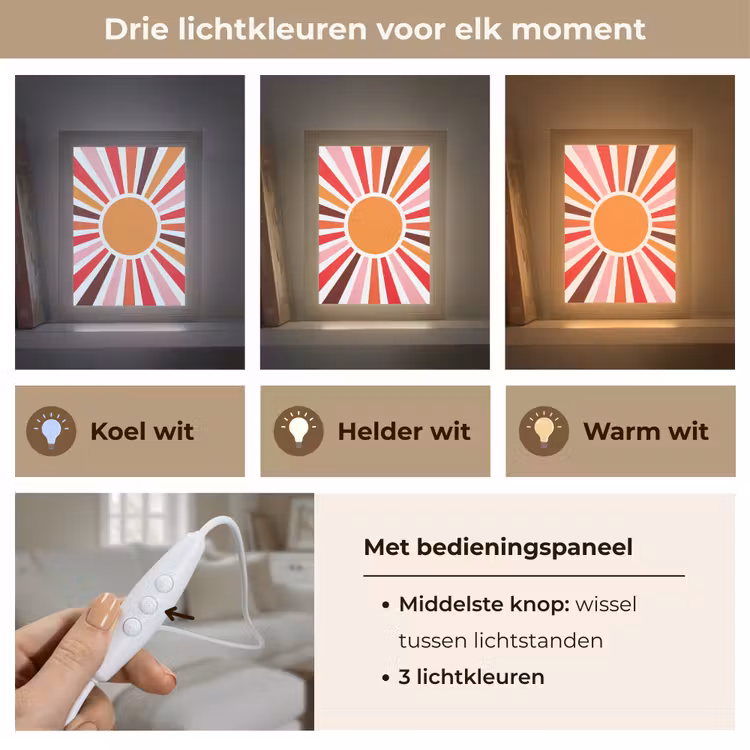 Gepersonaliseerde Lightbox - Zon - Stralen - Abstract - Kleurrijk — 6