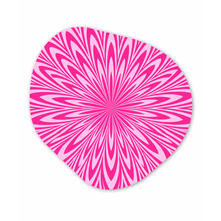 Organische schilderij - Aluminium - Patroon - Optisch - Roze — 1