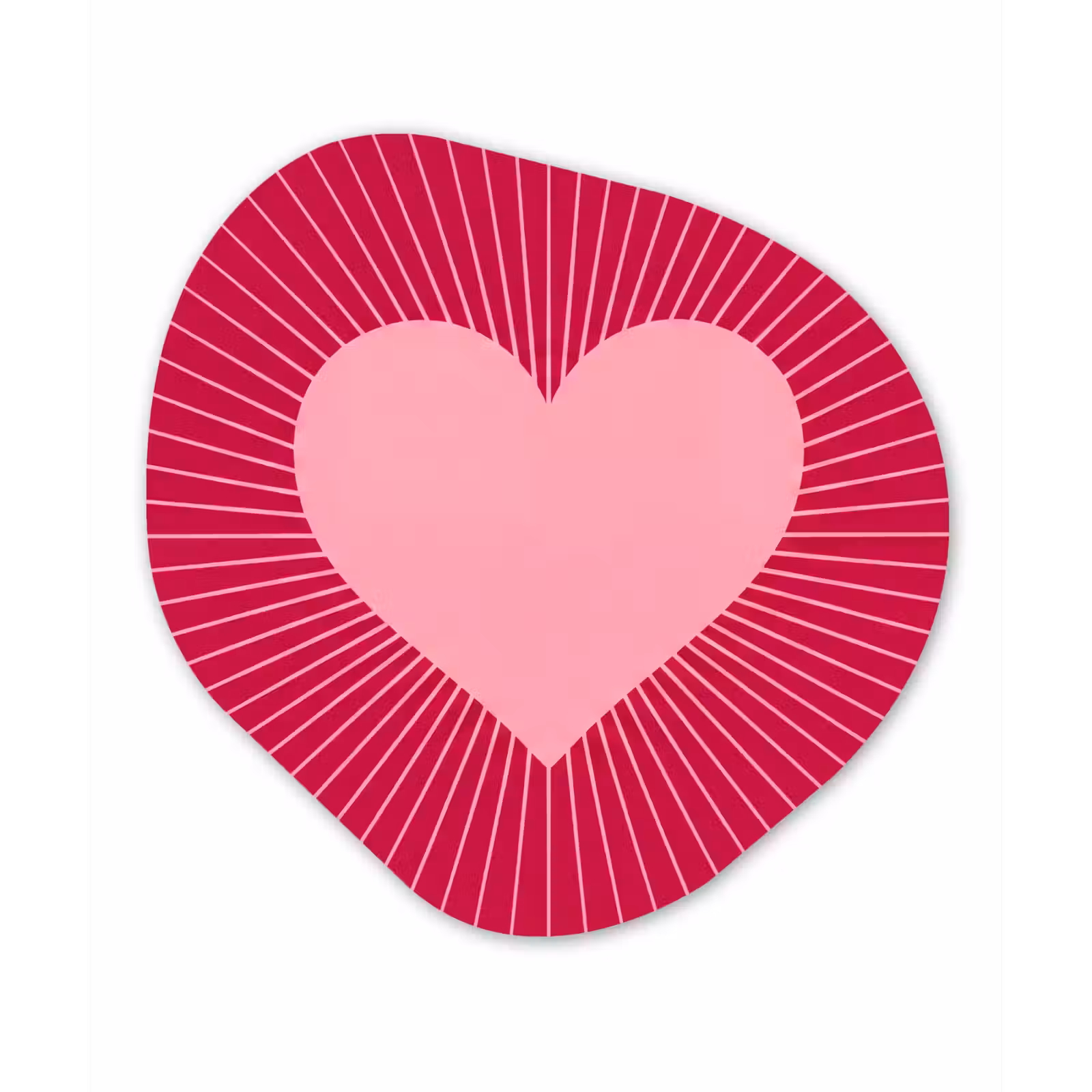 Organisch schilderij - Forex - Hart - Stralen - Liefde - Abstract - Roze — 1