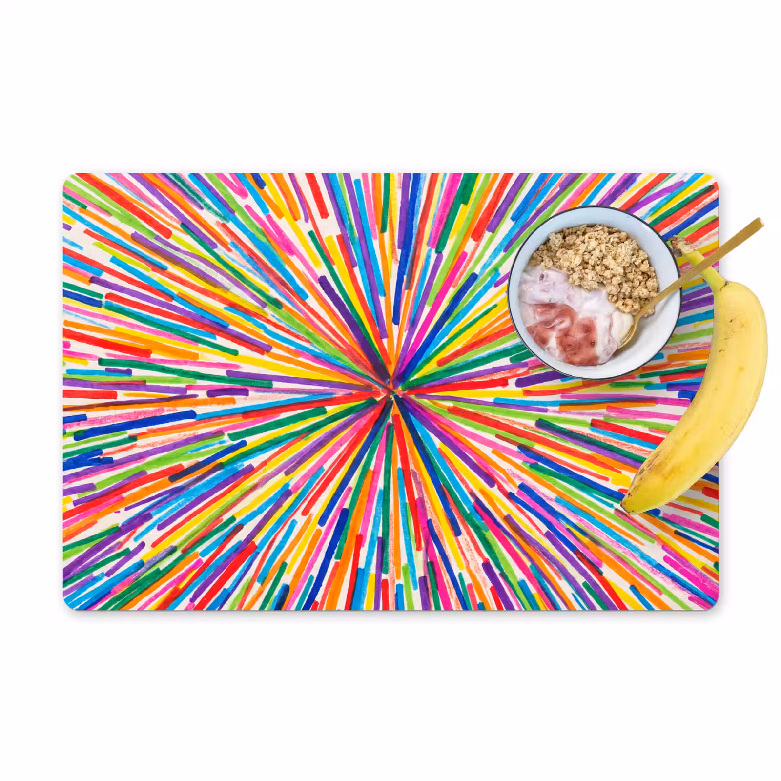 Placemat - 6 stuks - Lijnen - Kleurrijk - Abstract — 1
