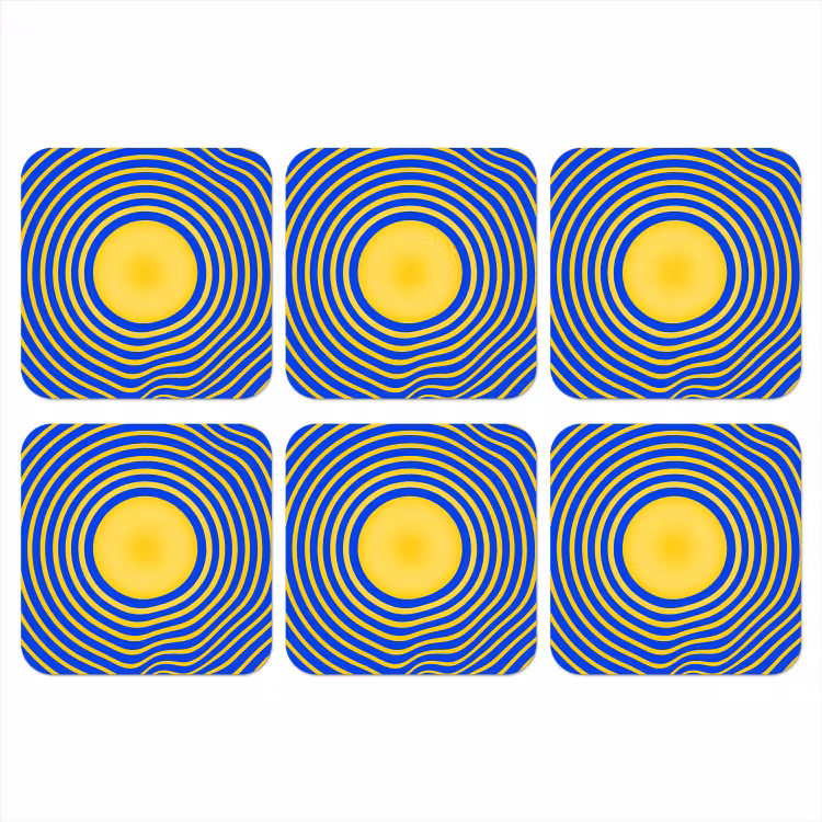 Onderzetter​ - Abstract patroon - Blauw — 1