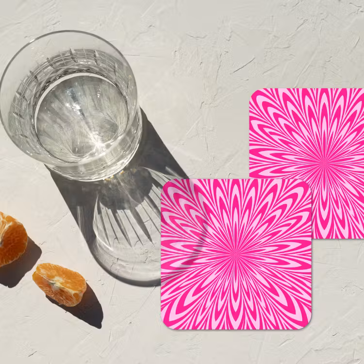 Onderzetter​ - Patroon - Optisch - Roze — 2