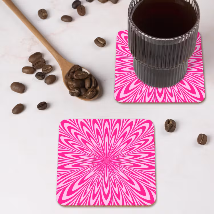 Onderzetter​ - Patroon - Optisch - Roze — 4