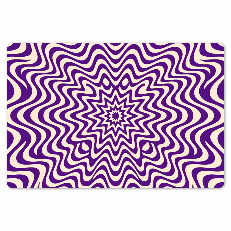 Placemat - 6 stuks - Abstract - Golven - Optisch - Modern - Paars — 7