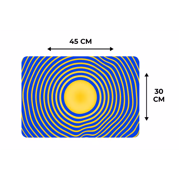 Placemat - 6 stuks - Abstract patroon - Blauw — 3