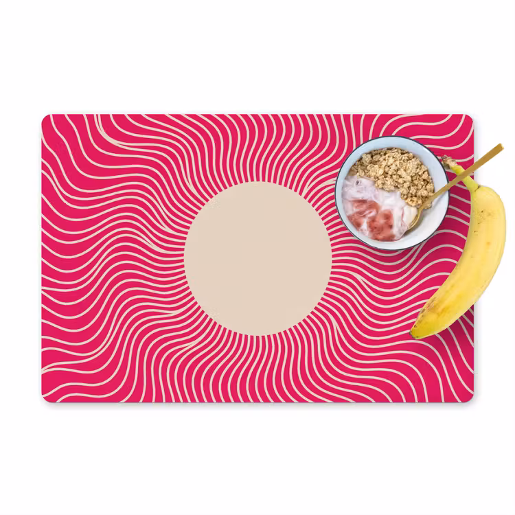 Placemat - 6 stuks - Abstract - Patroon - Roze — 1