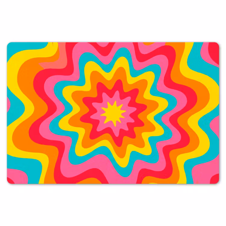 Placemat - 6 stuks - Patroon - Golvend - Kleurrijk — 7