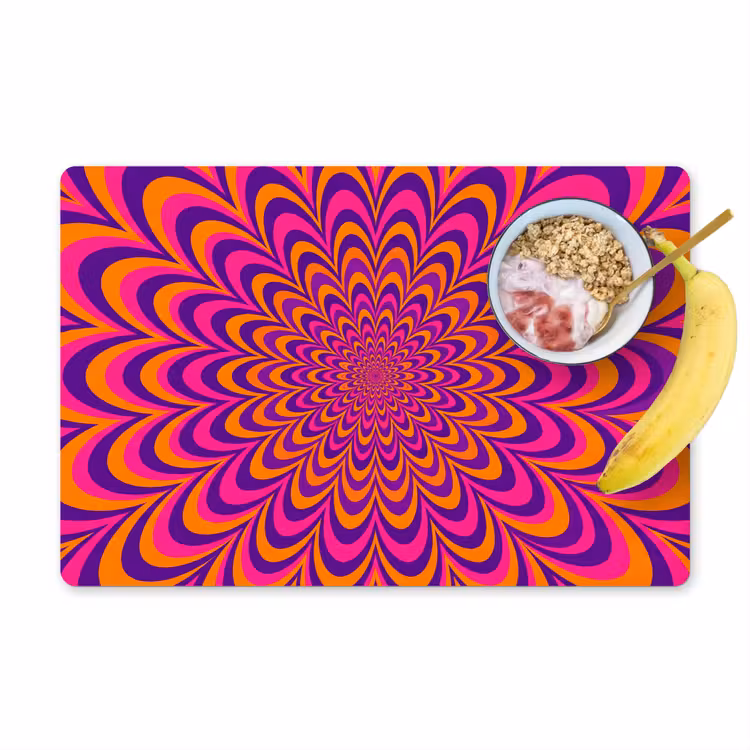 Placemat - 6 stuks - Patroon - Optisch - Kleurrijk — 1