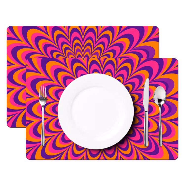 Placemat - 6 stuks - Patroon - Optisch - Kleurrijk — 2