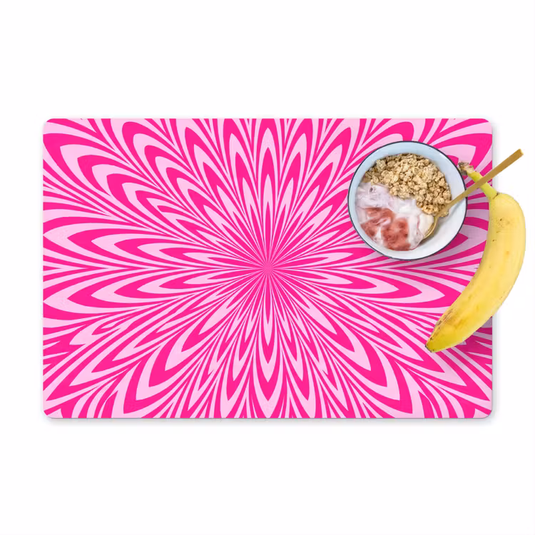 Placemat - 6 stuks - Patroon - Optisch - Roze — 1