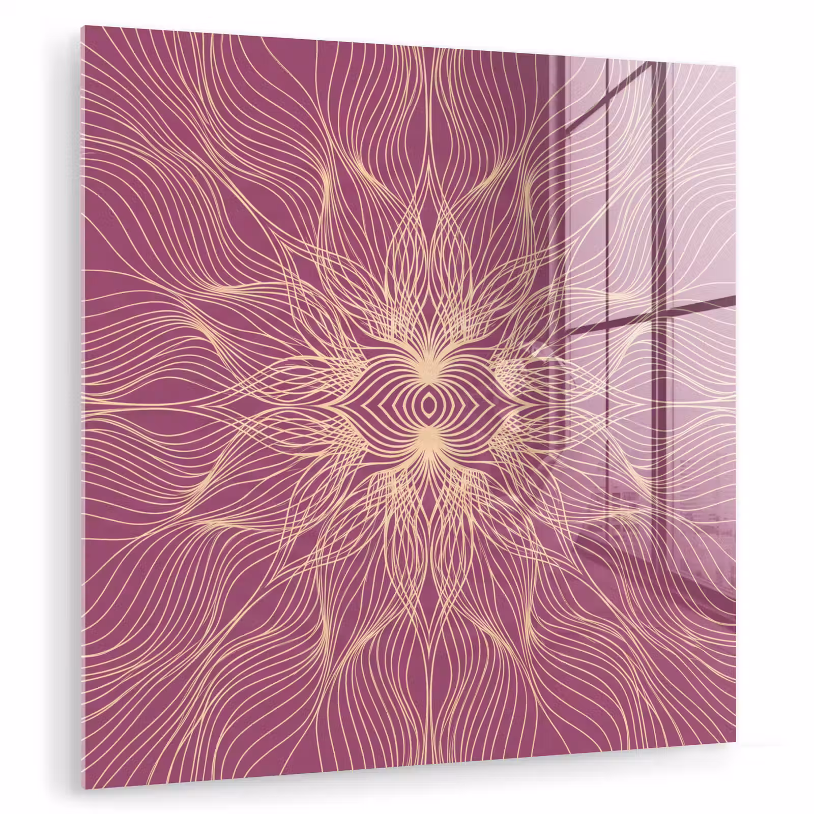 Glas schilderij - Lijnen - Patroon - Abstract — 1